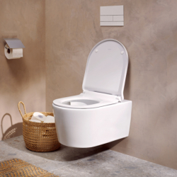 Miska wisząca WC 540, AquaHelix Flush z deską WC, SoftClose, QuickRelease, Slim Biały EluPura S HANSGROHE 60344450