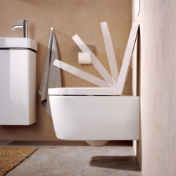 Miska wisząca WC 540, AquaHelix Flush, SmartClean z deską WC, SoftClose, QuickRelease Biały EluPura S HANSGROHE 61186450