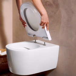Miska wisząca WC 540, AquaHelix Flush, HygieneEffect z deską WC, SoftClose, QuickRelease Biały EluPura S HANSGROHE 62055450
