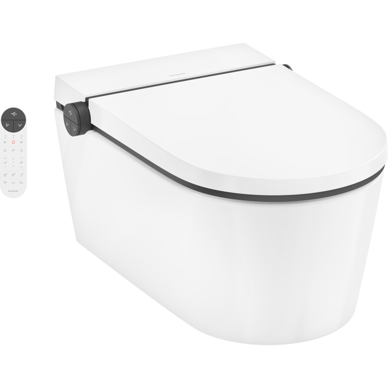 Miska wisząca WC z funkcją bidetu AquaHelix Flush, SmartClean, HygieneEffect Biały LavaPura Element S HANSGROHE 63021450