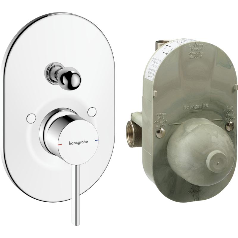 Zestaw jednouchwytowej baterii wannowej, podtynkowej Chrom Zesis S HANSGROHE 74418000