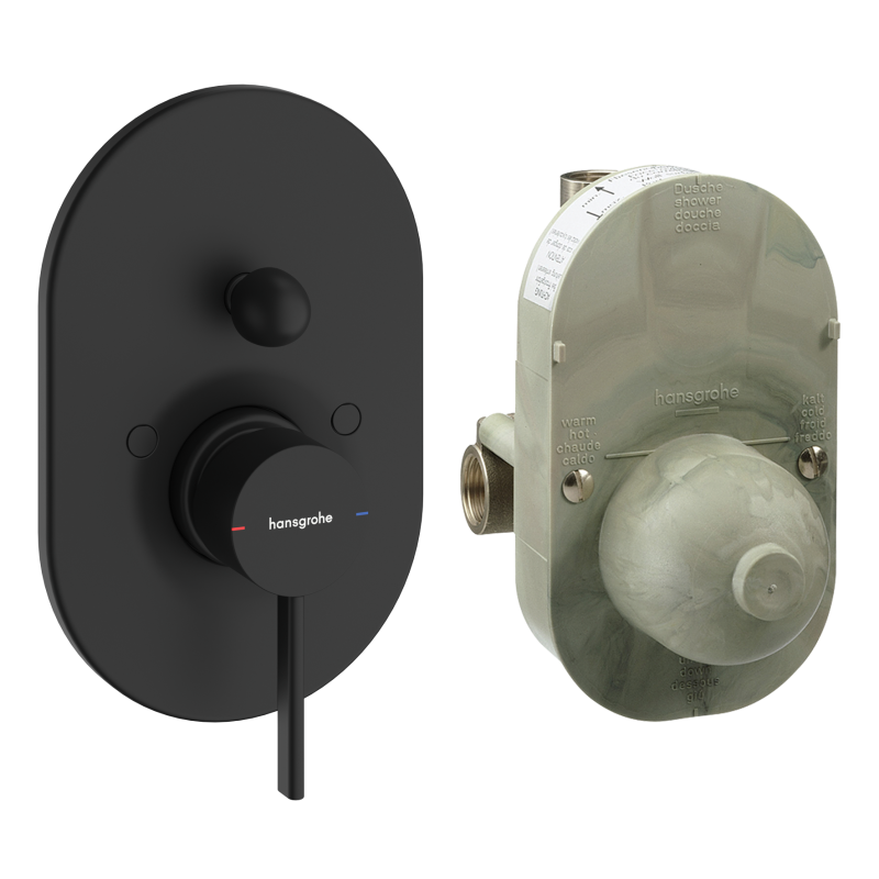 Zestaw jednouchwytowej baterii wannowej, podtynkowej Czarny Matowy Zesis S HANSGROHE 74418670