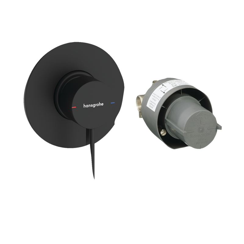 Zestaw jednouchwytowej baterii prysznicowej, podtynkowy Czarny Matowy Zesis S HANSGROHE 74618670