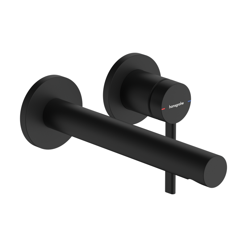 Jednouchwytowa bateria umywalkowa z wylewką 19,4 cm, ścienna, podtynkowa Czarny Matowy Zesis S HANSGROHE 74750670