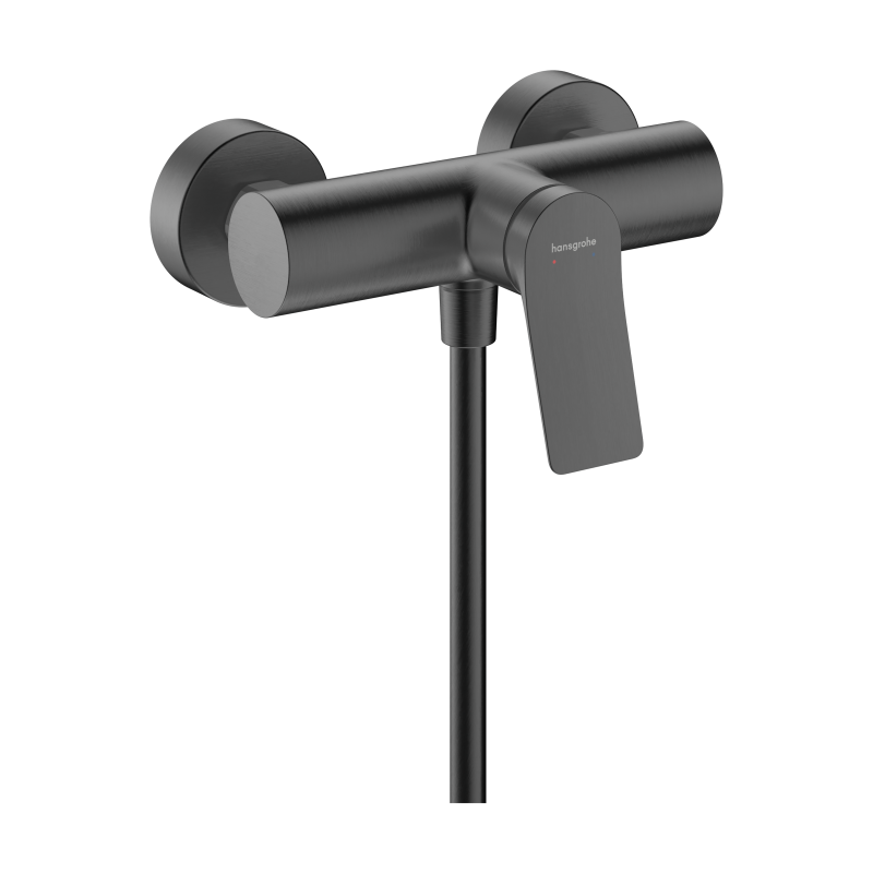 Jednouchwytowa bateria prysznicowa Original, natynkowa Czarny Chrom Szczotkowany Vivenis HANSGROHE 75623340