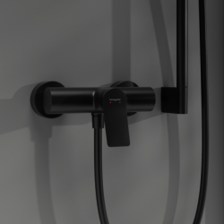 Jednouchwytowa bateria prysznicowa Original, natynkowa Czarny Matowy Vivenis HANSGROHE 75623670
