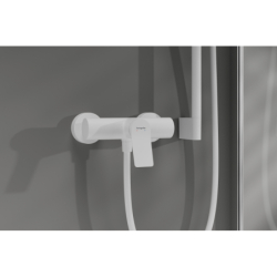 Jednouchwytowa bateria prysznicowa Original, natynkowa Biały Matowy Vivenis HANSGROHE 75623700