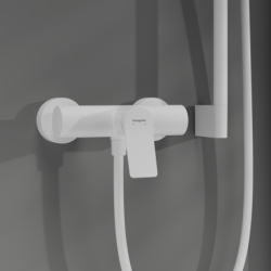 Jednouchwytowa bateria prysznicowa Original, natynkowa Biały Matowy Vivenis HANSGROHE 75623700