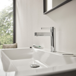 Jednouchwytowa bateria umywalkowa 100 CoolStart z kompletem odpływowym Push-Open Chrom Finoris HANSGROHE 76012000