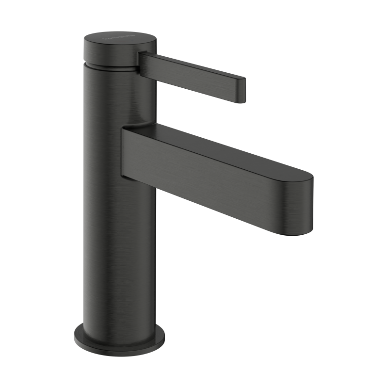 Jednouchwytowa bateria umywalkowa 100 CoolStart z kpl odpływowym Push-Open Czarny Chrom Szczotkowany Finoris HANSGROHE 76012340