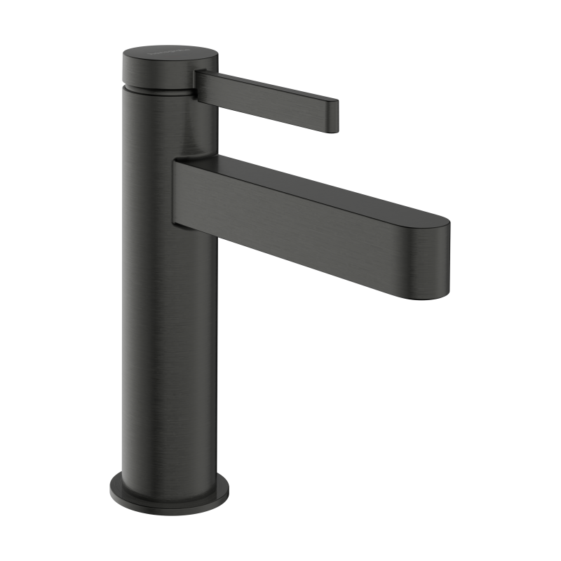 Jednouchwytowa bateria umywalkowa 110 CoolStart z kpl odpływowym z cięgłem Czarny Chrom Szczotkowany Finoris HANSGROHE 76025340