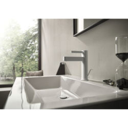 Jednouchwytowa bateria umywalkowa 110 CoolStart z kompletem odpływowym z cięgłem Biały Matowy Finoris HANSGROHE 76025700