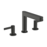 3-otworowa bateria umywalkowa 110 z kompletem odpływowym Push-Open Czarny Chrom Szczotkowany Finoris HANSGROHE 76033340