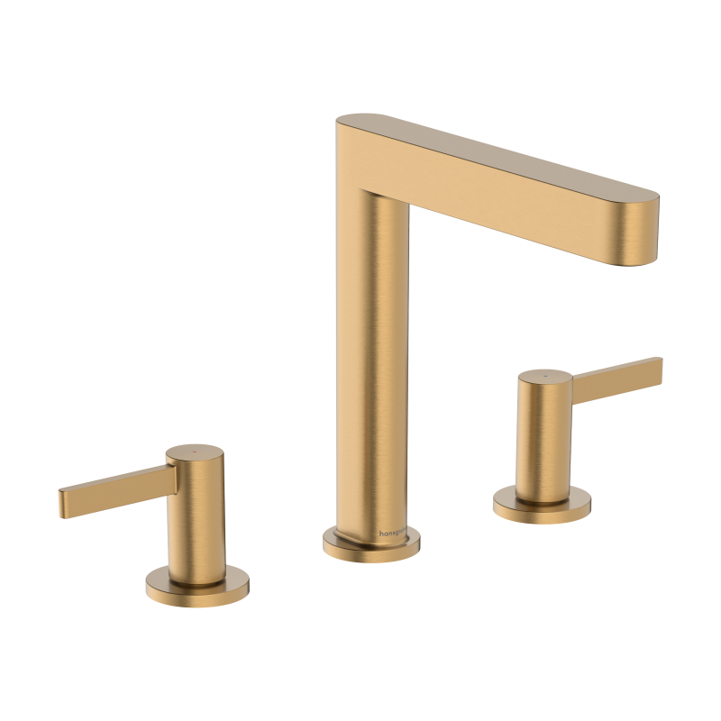 3-otworowa bateria umywalkowa 160 z kompletem odpływowym Push-Open Brąz Szczotkowany Finoris HANSGROHE 76034140