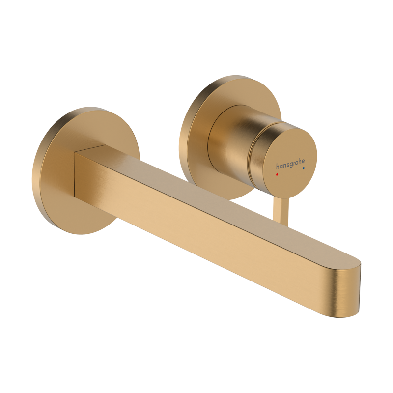 Jednouchwytowa bateria umywalkowa z wylewką 22,8 cm, ścienna, podtynkowa Brąz Szczotkowany Finoris HANSGROHE 76050140