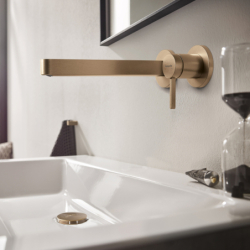 Jednouchwytowa bateria umywalkowa z wylewką 22,8 cm, ścienna, podtynkowa Brąz Szczotkowany Finoris HANSGROHE 76050140