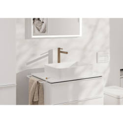 Bateria umywalkowa 260 CoolStart do umywalek nablatowych z kpl odpływowym Push-Open Brąz Szczotkowany Finoris HANSGROHE 76072140