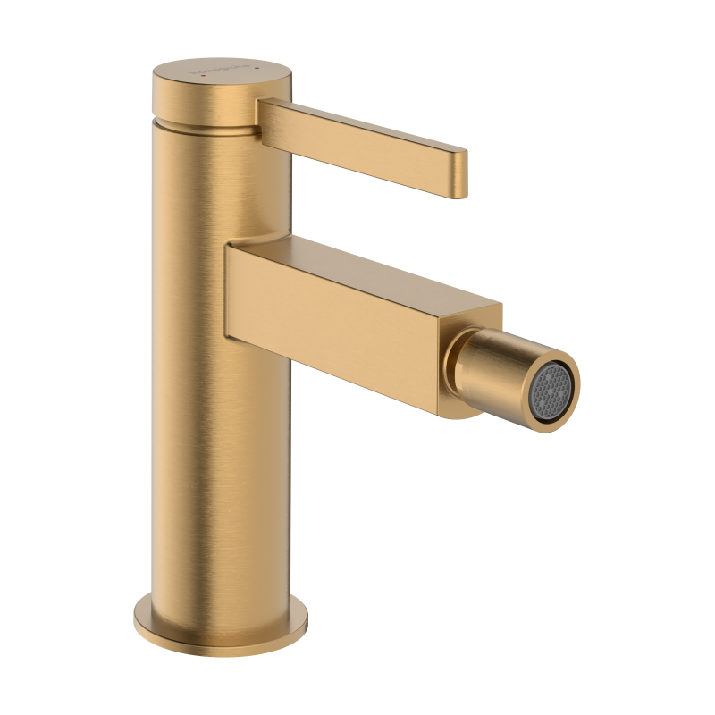 Jednouchwytowa bateria bidetowa z kompletem odpływowym Push-Open Brąz Szczotkowany Finoris HANSGROHE 76200140