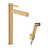 Bateria umywalkowa 260 z główką Bidette i wężem 160 cm, kpl odpływowy Push-Open Brąz Szczotkowany Finoris HANSGROHE 76220140