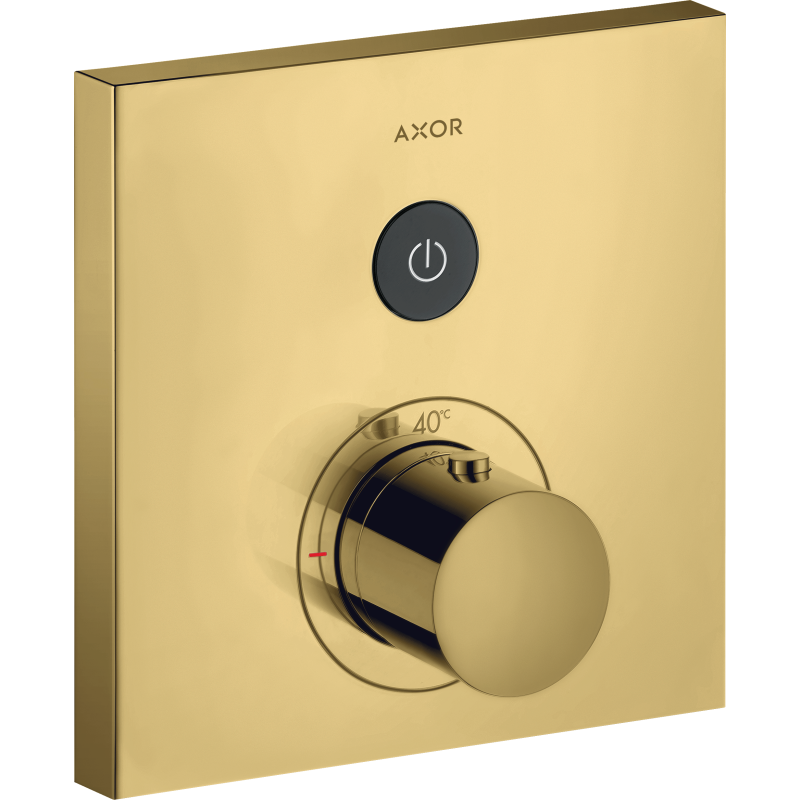 Bateria termostatyczna do 1 odbiornika, kwadratowa, podtynkowa Złoty Optyczny Polerowany ShowerSelect AXOR 36714990