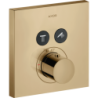 Bateria termostatyczna do 2 odbiorników, kwadratowy, podtynkowa Brąz Polerowany ShowerSolutions AXOR 36715130