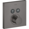 Bateria termostatyczna do 2 odbiorników, kwadratowy, podtynkowa Czarny Chrom Szczotkowany ShowerSolutions AXOR 36715340
