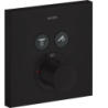 Bateria termostatyczna do 2 odbiorników, kwadratowy, podtynkowa Czarny Matowy ShowerSolutions AXOR 36715670