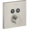 Bateria termostatyczna do 2 odbiorników, kwadratowy, podtynkowa Stal Szlachetna Optyczna ShowerSolutions AXOR 36715800