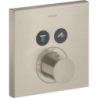Bateria termostatyczna do 2 odbiorników, kwadratowy, podtynkowa Nikiel Szczotkowany ShowerSolutions AXOR 36715820