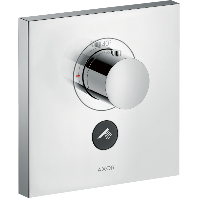 Bateria termostatyczna HighFlow do 1 odbiornika z dodatkowym wyjściem, kwadratowa, podtynkowa Chrom ShowerSelect AXOR 36716000
