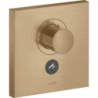 Bateria termo. HighFlow do 1 odbiornika z dodatkowym wyjściem, kwadratowa, podtynkowa Brąz brushed ShowerSelect AXOR 36716140