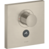 Bateria termo. HighFlow do 1 odbiornika z dodatkowym wyjściem, kwadratowa, podtynkowa Nikiel brushed ShowerSelect AXOR 36716820