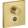 Bateria termo. HighFlow do 1 odbiornika z dodatkowym wyjściem, kwadratowa, podtynkowa Mosiądz brushed ShowerSelect AXOR 36716950