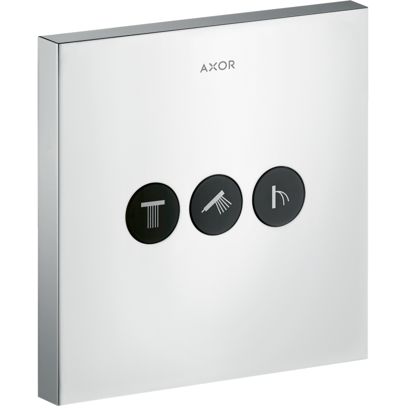 Zawór odcinający do 3 odbiorników, kwadratowy, podtynkowy Chrom ShowerSelect AXOR 36717000