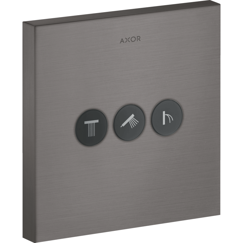 Zawór odcinający do 3 odbiorników, kwadratowy, podtynkowy Czarny Chrom Szczotkowany ShowerSelect AXOR 36717340