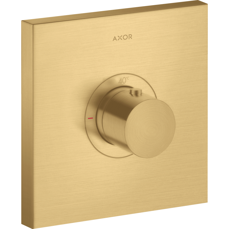 Bateria termostatyczna HighFlow, kwadratowa, podtynkowa Złoty Optyczny Szczotkowany ShowerSelect AXOR 36718250