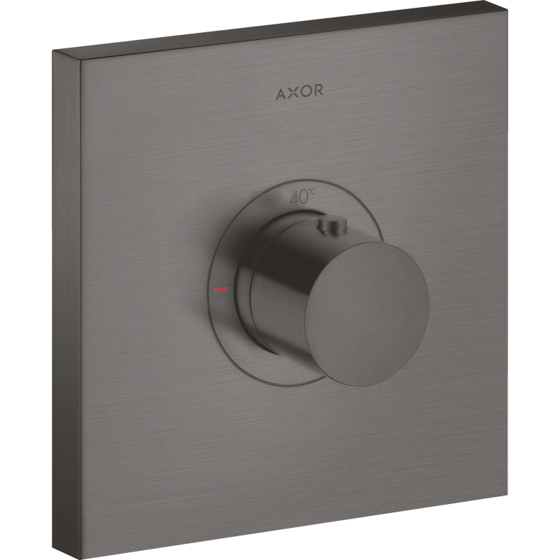 Bateria termostatyczna HighFlow, kwadratowa, podtynkowa Czarny Chrom Szczotkowany ShowerSelect AXOR 36718340