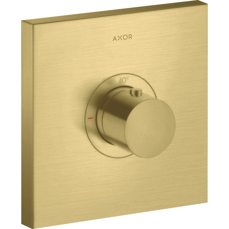 Bateria termostatyczna HighFlow, kwadratowa, podtynkowa Mosiądz Szczotkowany ShowerSelect AXOR 36718950