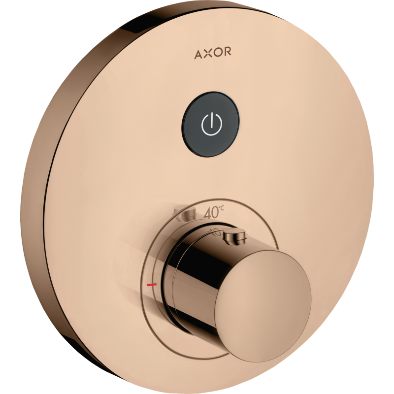 Bateria termostatyczna do 1 odbiornika, okrągła, podtynkowa Czerwony Złoty Polerowany ShowerSelect AXOR 36722300