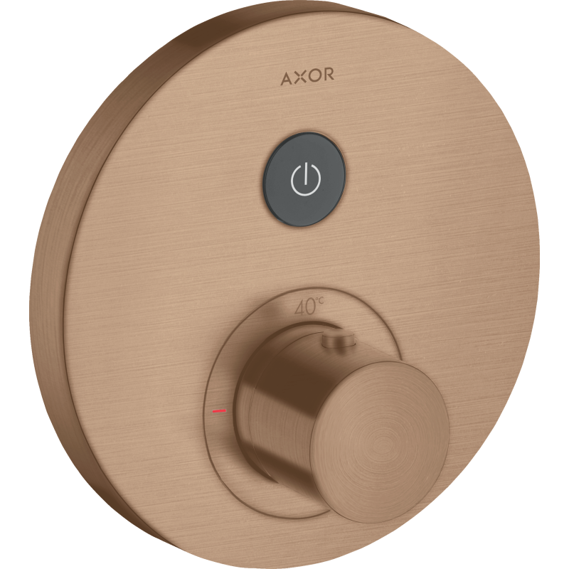 Bateria termostatyczna do 1 odbiornika, okrągła, podtynkowa Czerwony Złoty Szczotkowany ShowerSelect AXOR 36722310