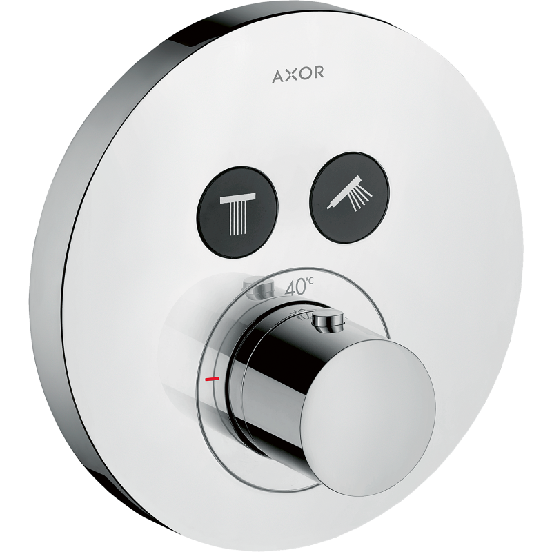 Bateria termostatyczna do 2 odbiorników, okrągła, podtynkowa Chrom ShowerSolutions AXOR 36723000