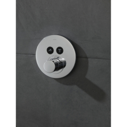 Bateria termostatyczna do 2 odbiorników, okrągła, podtynkowa Chrom ShowerSolutions AXOR 36723000
