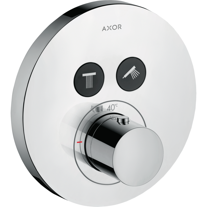 Bateria termostatyczna do 2 odbiorników, okrągła, podtynkowa Chrom Polerowany ShowerSolutions AXOR 36723020