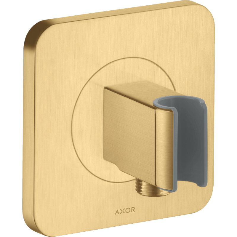 Przyłącze węża prysznicowego 120/120 z uchwytem, softsquare Złoty Optyczny Szczotkowany Citterio E AXOR 36724250