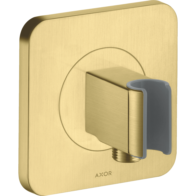 Przyłącze węża prysznicowego 120/120 z uchwytem, softsquare Mosiądz Szczotkowany Citterio E AXOR 36724950