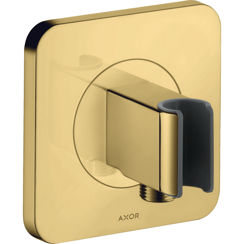 Przyłącze węża prysznicowego 120/120 z uchwytem, softsquare Złoty Optyczny Polerowany Citterio E AXOR 36724990