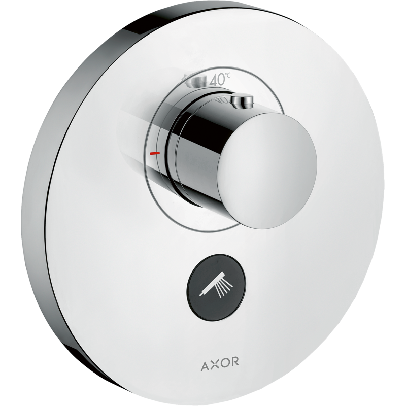Bateria termostatyczna HighFlow do 1 odbiornika z dodatkowym wyjściem, okrągła, podtynkowa Chrom ShowerSelect AXOR 36726000