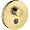 Bateria termo. HighFlow do 1 odbiornika z dodatkowym wyjściem, okrągła, podtynkowa Mosiądz Polerowany ShowerSelect AXOR 36726930
