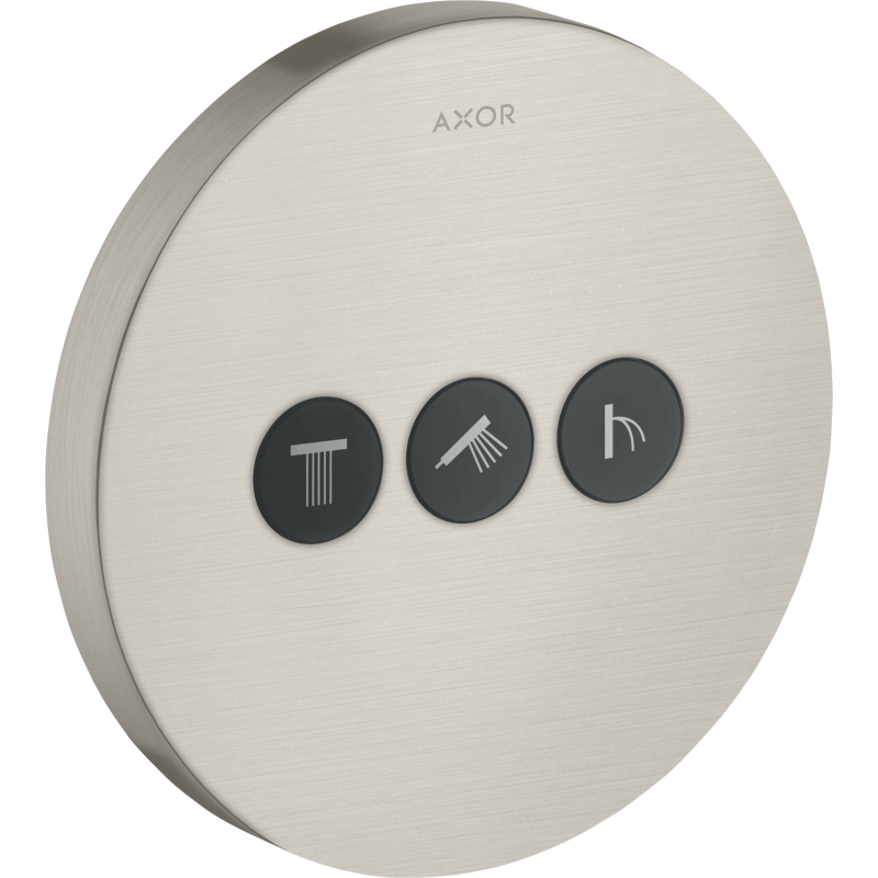 Zawór odcinający do 3 odbiorników, okrągły, podtynkowy Stal Szlachetna Optyczna ShowerSelect AXOR 36727800