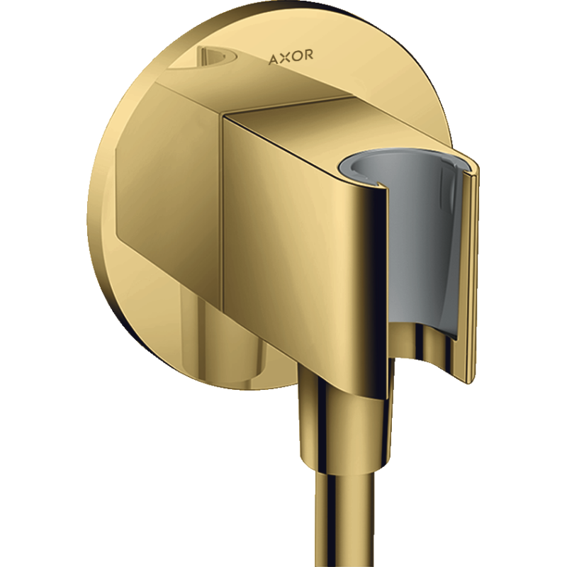 Przyłącze węża prysznicowego z uchwytem, okrągłe Złoty Optyczny Polerowany ShowerSolutions AXOR 36733990